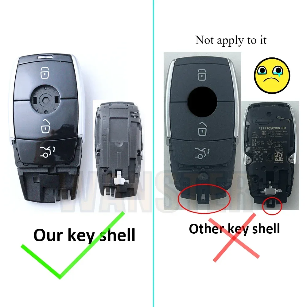 Replacement Car Key Fob Case Housing Shell for Mercedes Benz A C E S G Class GLC CLE CLA GLB GLS - Image 3