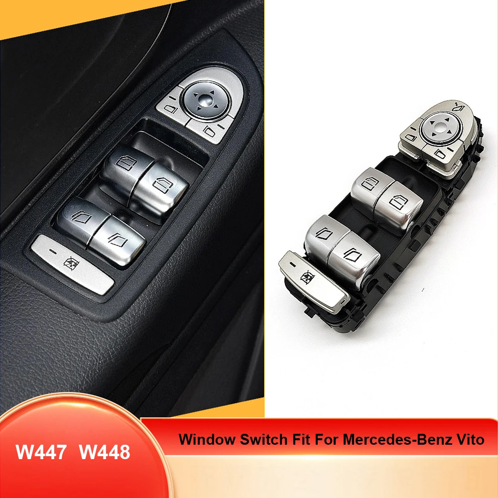For Mercedes Benz W447 Vito V-Class Front Door Electric Window Switch Master Window Control Switch 2016-2022 4475450413 - Image 6